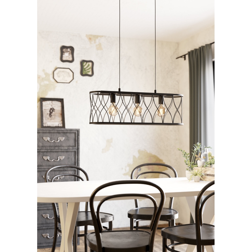 Eglo - Lustra ar auklu 3xE27/40W/230V