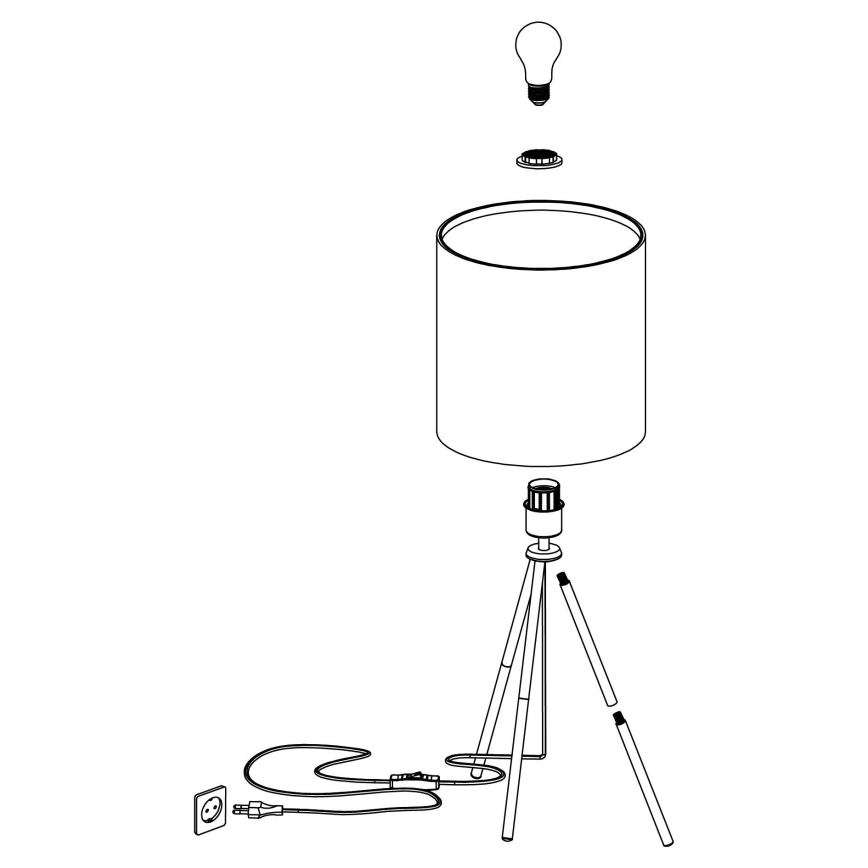 Eglo - Galda lampa 1xE27/40W/230V