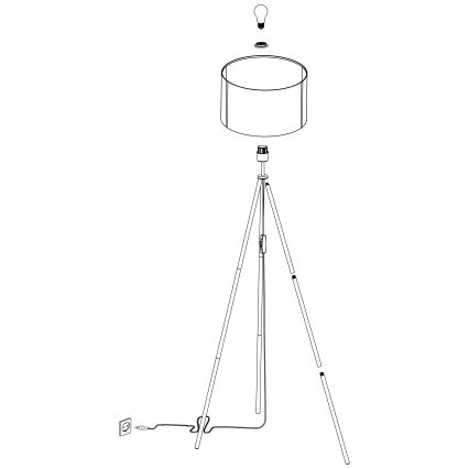 Eglo - Grīdas lampa 1xE27/40W/230V