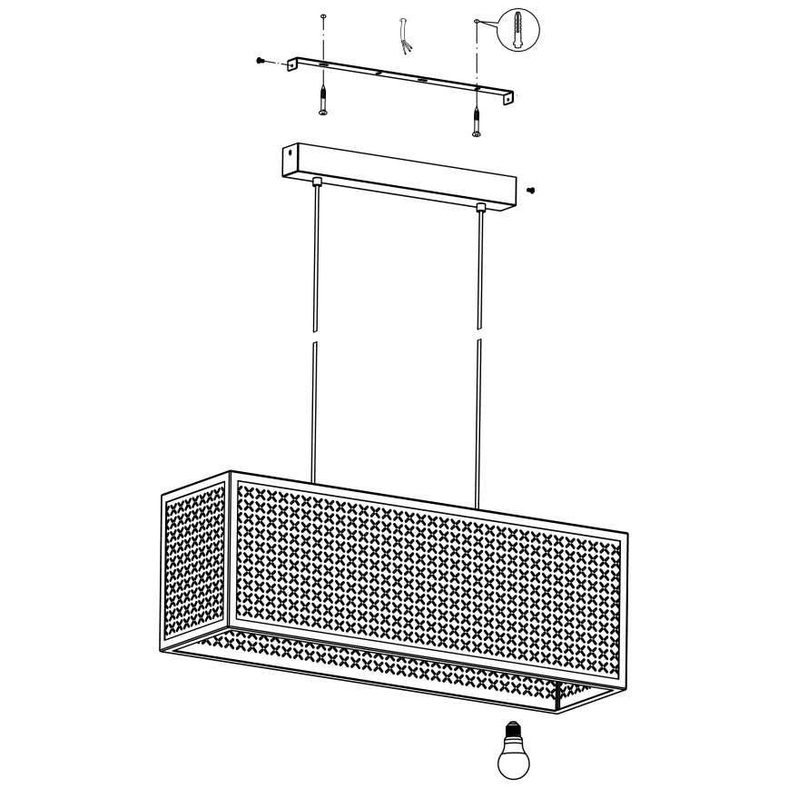 Eglo - Lustra ar auklu 3xE27/40W/230V