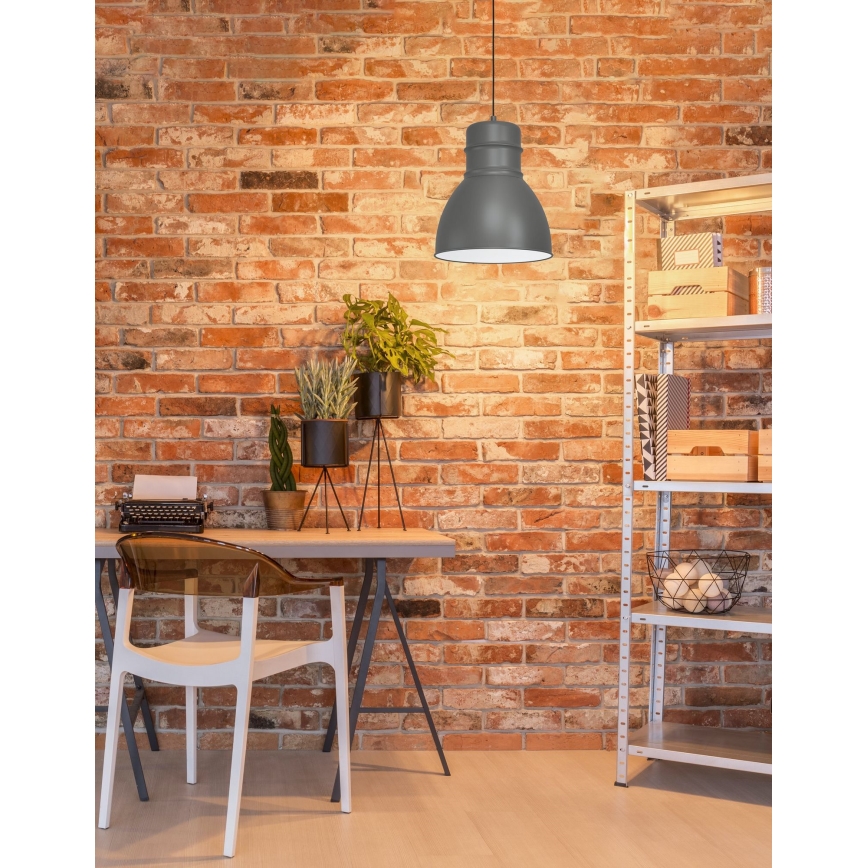 Eglo - Lustra ar auklu 1xE27/60W/230V pelēka