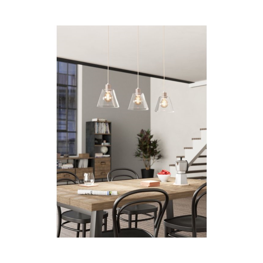 Eglo - Lustra ar auklu 3xE27/40W/230V