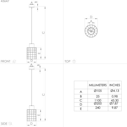 Eglo - Lustra ar auklu 1xE27/40W/230V d. 20 cm sudraba