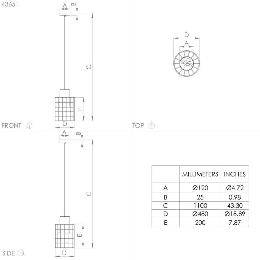Eglo - Lustra ar auklu 1xE27/40W/230V d. 48 cm sudraba