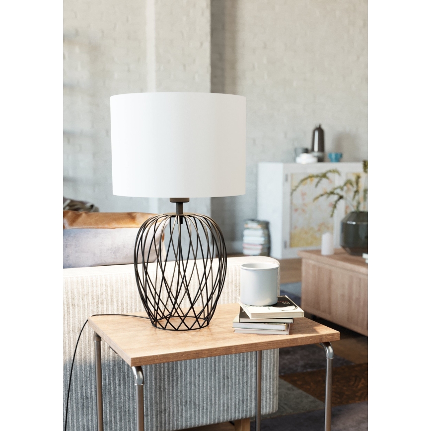 Eglo - Galda lampa 1xE27/40W/230V balta