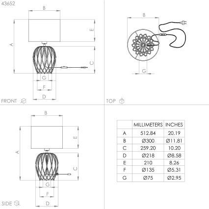 Eglo - Galda lampa 1xE27/40W/230V balta