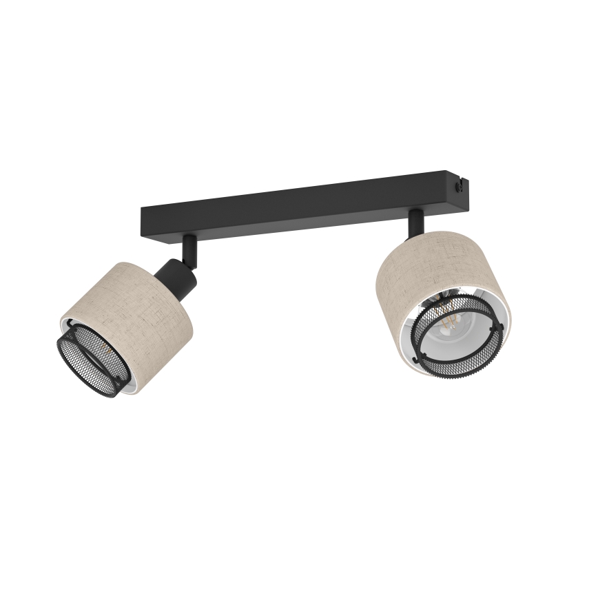 Eglo - Sienas lampa 2xE14/40W/230V melna/bēša
