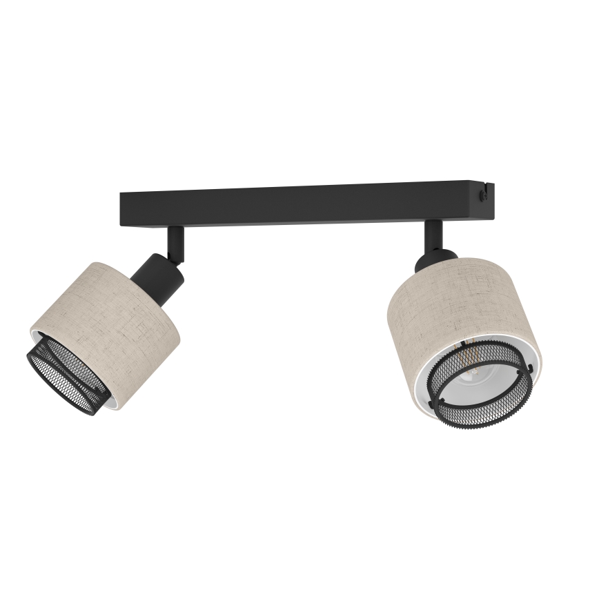 Eglo - Sienas lampa 2xE14/40W/230V melna/bēša