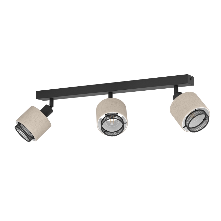 Eglo - Sienas lampa 3xE14/40W/230V melna/bēša
