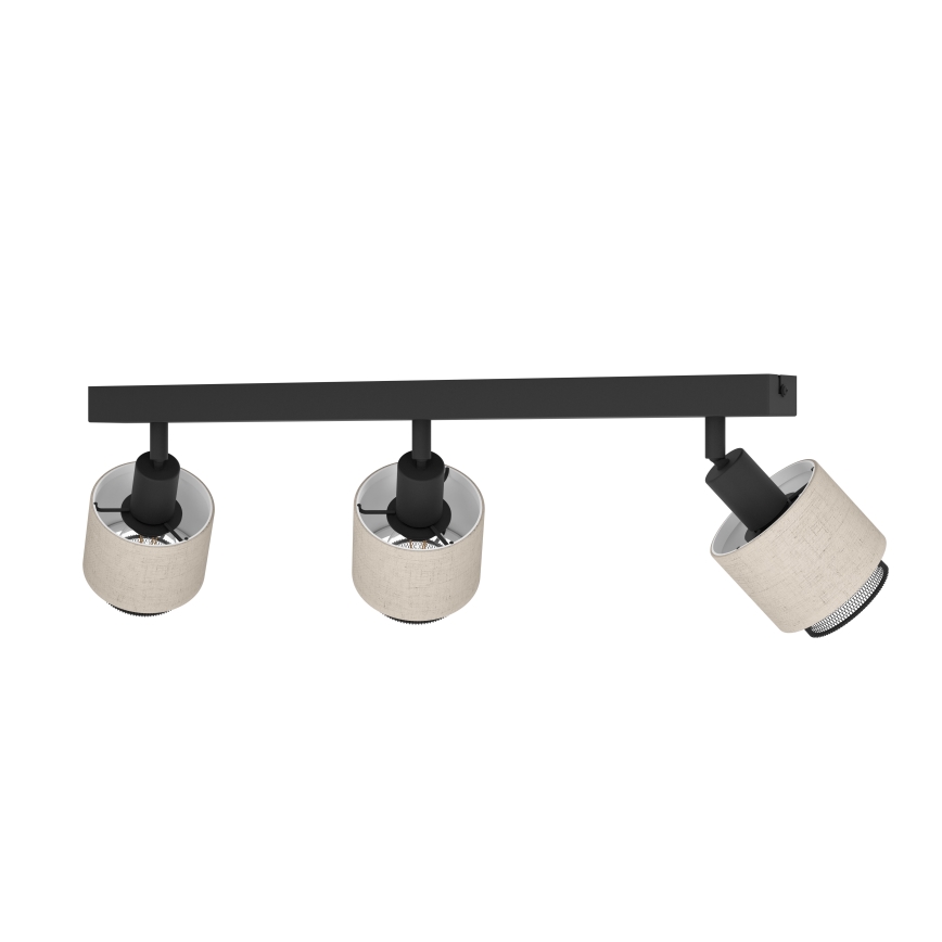 Eglo - Sienas lampa 3xE14/40W/230V melna/bēša