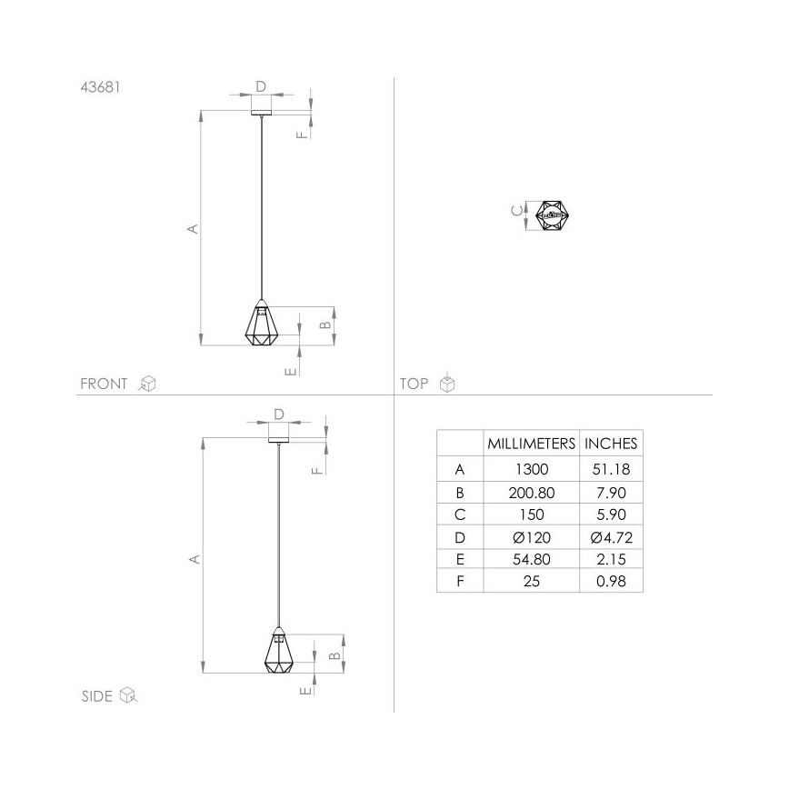 Eglo - Lustra ar auklu 1xE27/60W/230V d. 17,5 cm