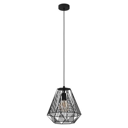 Eglo - Lustra ar auklu 1xE27/40W/230V melna