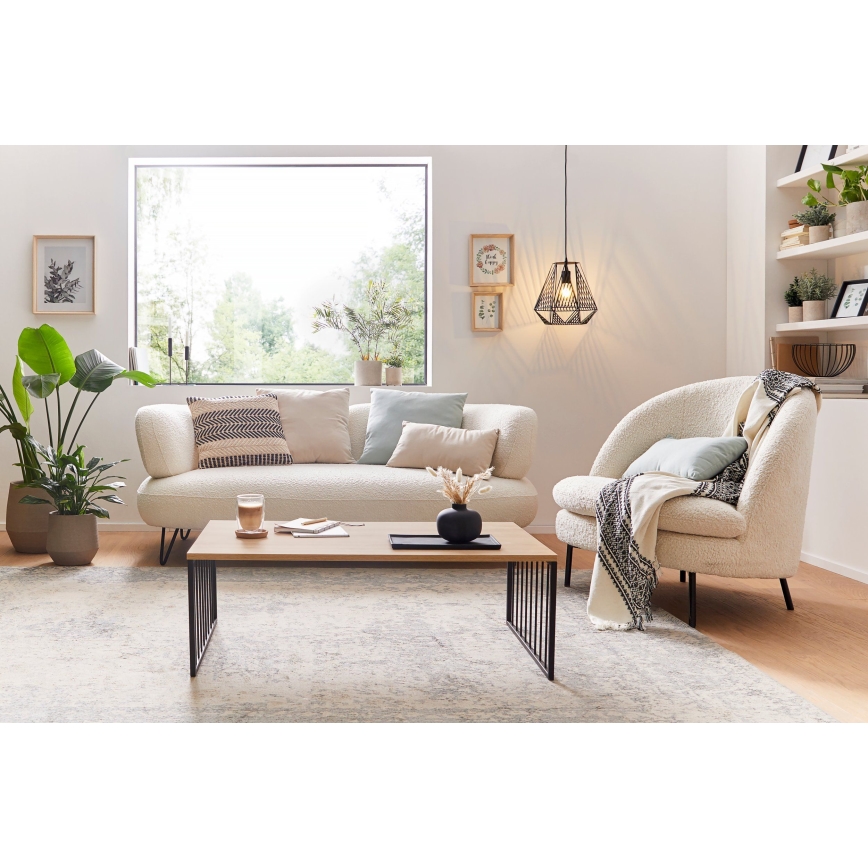 Eglo - Lustra ar auklu 1xE27/40W/230V melna