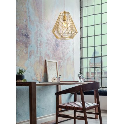 Eglo - Lustra ar auklu 1xE27/40W/230V zelta