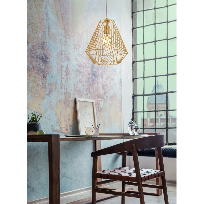 Eglo - Lustra ar auklu 1xE27/40W/230V zelta