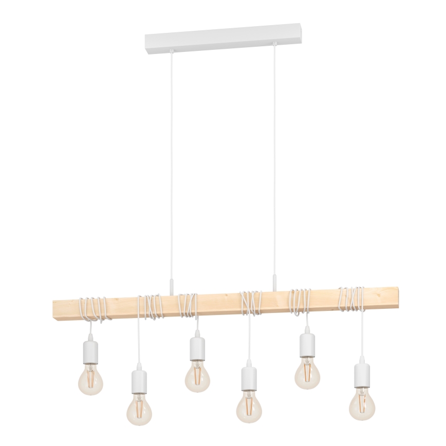 Eglo - Lustra ar auklu TOWNSHEND 6xE27/60W/230V - FSC sertificēts
