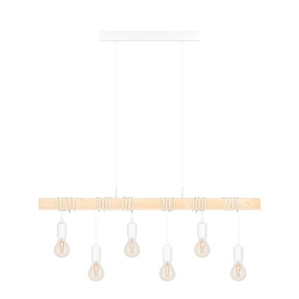 Eglo - Lustra ar auklu TOWNSHEND 6xE27/60W/230V - FSC sertificēts