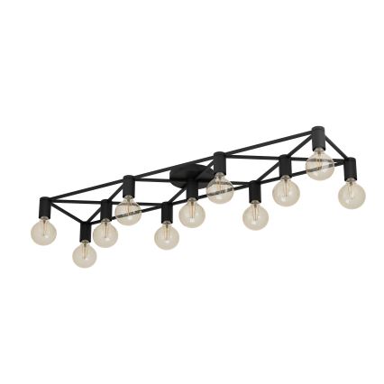 Eglo - Griestu lampa 11xE27/40W/230V melna