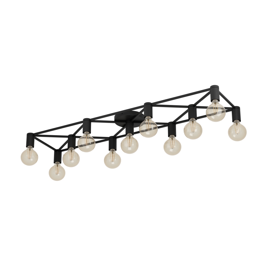 Eglo - Griestu lampa 11xE27/40W/230V melna