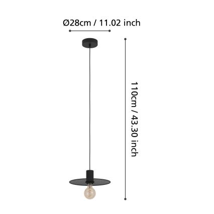 Eglo - Lustra ar auklu 1xE27/40W/230V