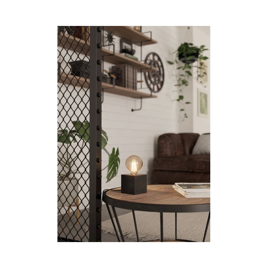 Eglo - Galda lampa 1xE27/40W/230V antracīta