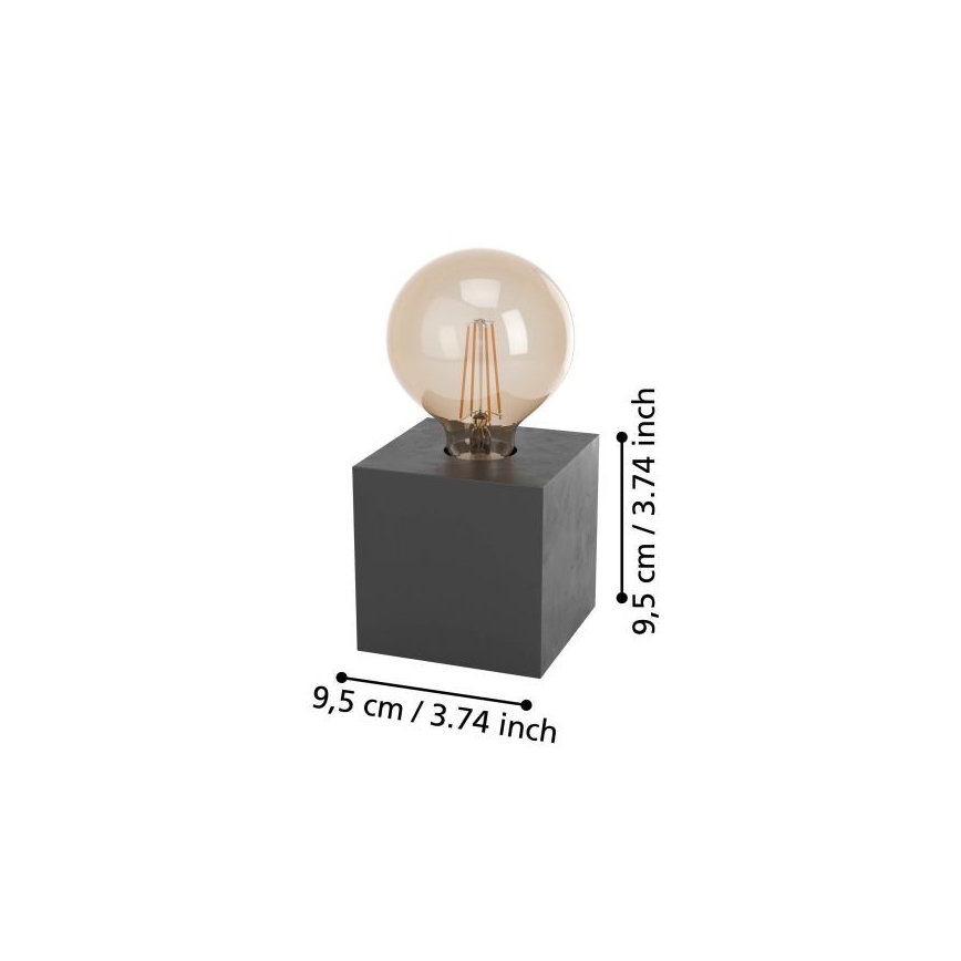 Eglo - Galda lampa 1xE27/40W/230V antracīta