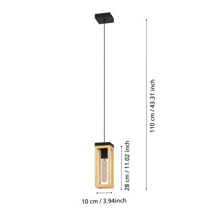 Eglo - Lustra ar auklu 1xE27/40W/230V
