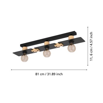 Eglo - Griestu lampa 3xE27/40W/230V