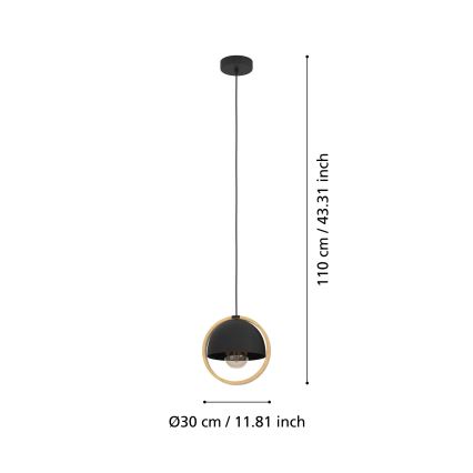 Eglo - Lustra ar auklu 1xE27/40W/230V