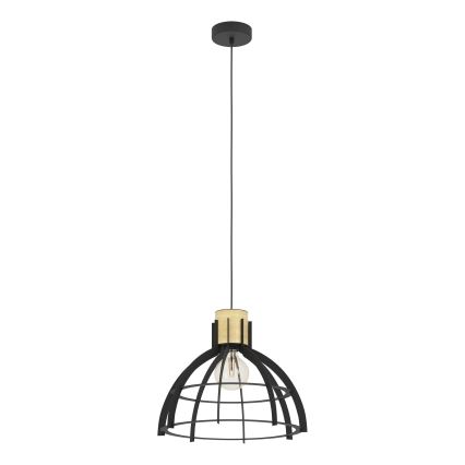 Eglo - Lustra ar auklu 1xE27/40W/230V melna