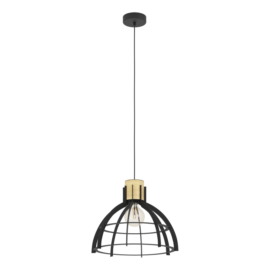 Eglo - Lustra ar auklu 1xE27/40W/230V melna