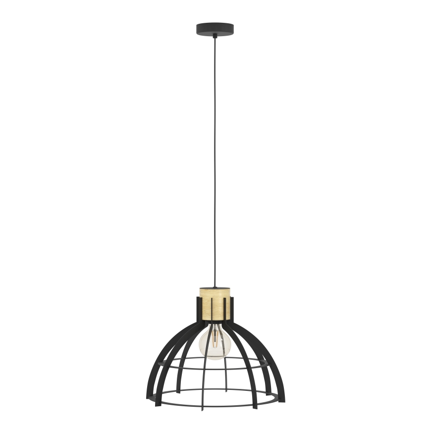 Eglo - Lustra ar auklu 1xE27/40W/230V melna
