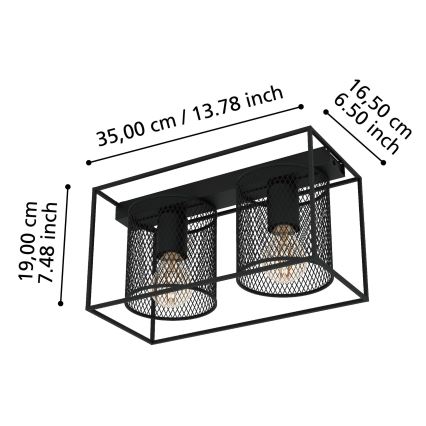 Eglo - Griestu lampa 2xE27/40W/230V