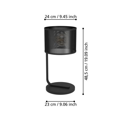 Eglo 43797 - Galda lampa MANBY 1xE27/40W/230V