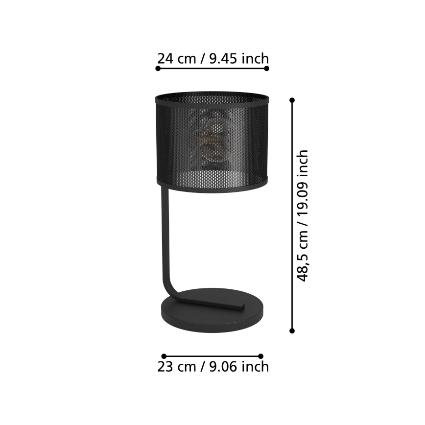 Eglo 43797 - Galda lampa MANBY 1xE27/40W/230V