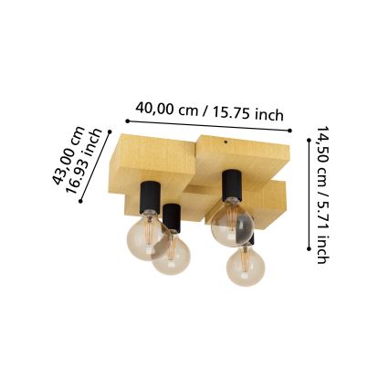 Eglo - Griestu lampa 4xE27/40W/230V