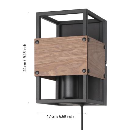 Eglo - Sienas lampa 1xE27/40W/230V