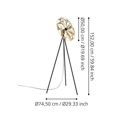 Eglo - Grīdas stāvlampa 1xE27/40W/230V