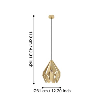 Eglo - Lustra ar auklu 1xE27/60W/230V d. 31 cm