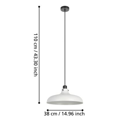 Eglo - Lustra ar auklu 1xE27/40W/230V