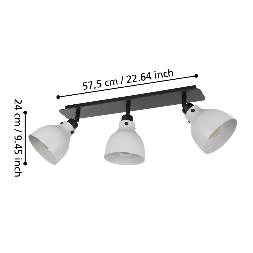 Eglo 43829 - Starmetis MATLOCK 3xE27/40W/230V