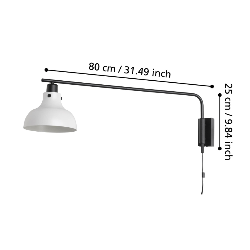 Eglo - Sienas lampa 1xE27/40W/230V