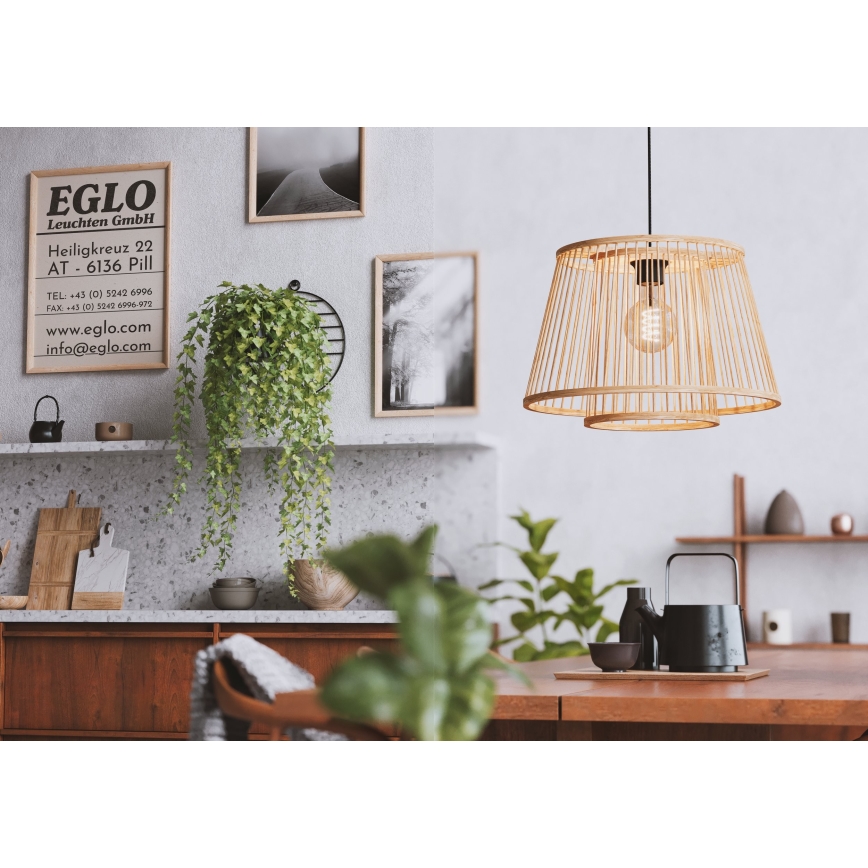 Eglo 43852 - Lustra ar auklu HYKEHAM 1xE27/40W/230V