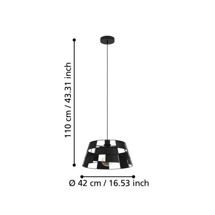 Eglo - Lustra ar auklu 1xE27/40W/230V