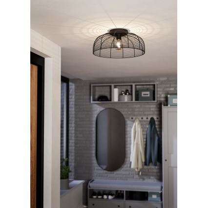 Eglo - Griestu lampa 1xE27/40W/230V melna