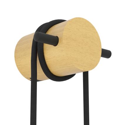 Eglo - Sienas lampa 1xE27/13W/230V melna/bēša