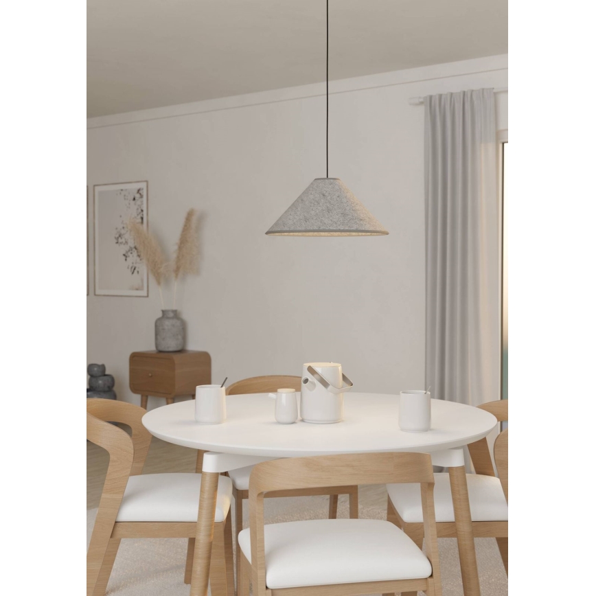 Eglo - Lustra ar auklu 1xE27/40W/230V pelēka