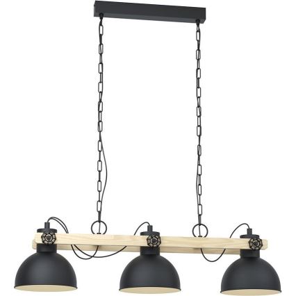 Eglo - Lustra ar ķēdi 3xE27/28W/230V - FSC sertificēts