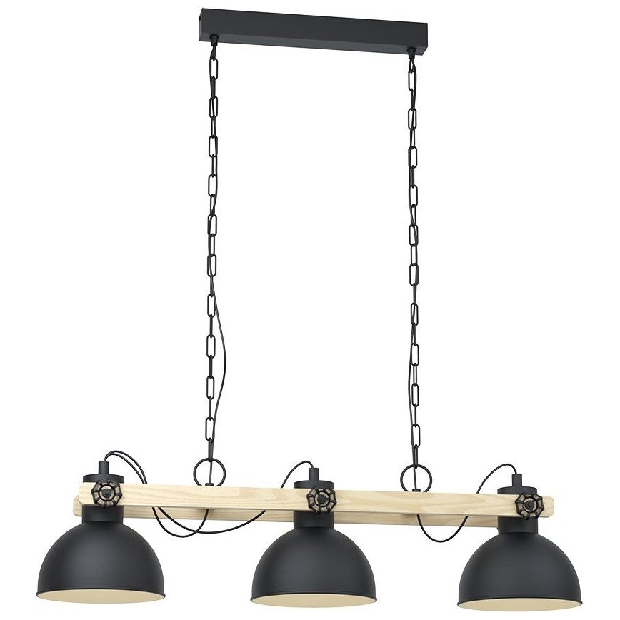 Eglo - Lustra ar ķēdi 3xE27/28W/230V - FSC sertificēts