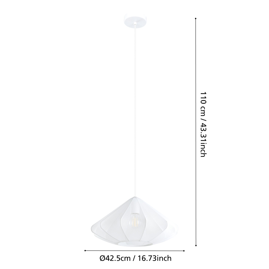 Eglo - Lustra ar auklu 1xE27/40W/230V d. 42,5 cm balta